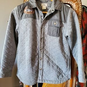 LL Bean kids quilted shirt jacket size M (10-12)